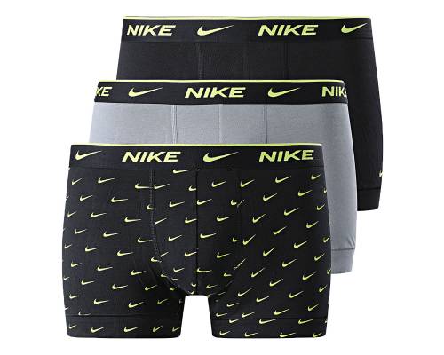 Boxer Nike Underwear Everyday Cotton Stretch Noir / Gris / Jaune