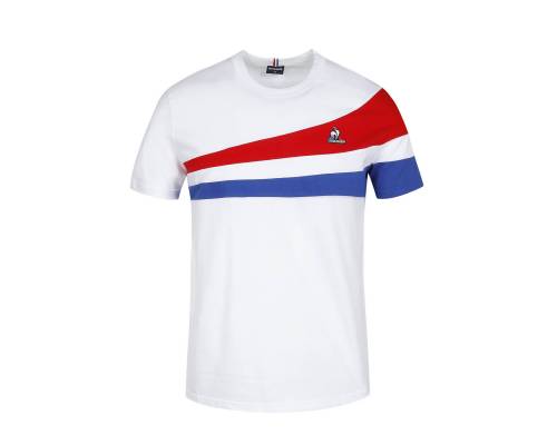 T-shirt Le Coq Sportif Tricolore Blanc