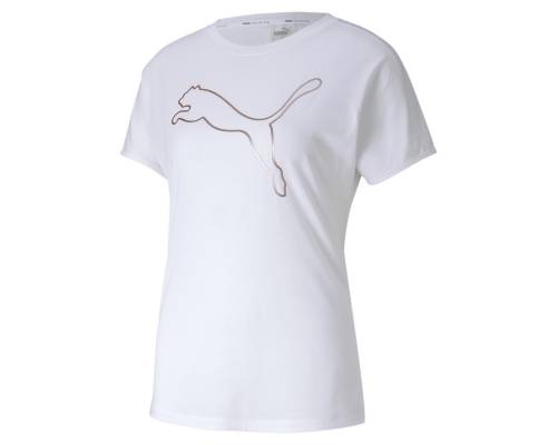 T-shirt Puma Cat Blanc / Rose Femme