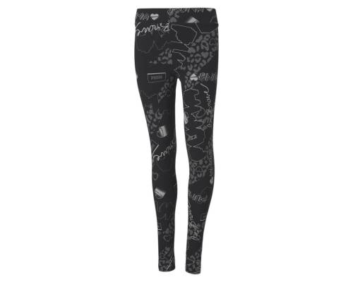 Collants Puma Alpha Print Noir Fille