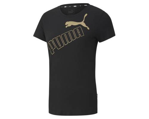 T-shirt Puma Amplify Noir / Or Femme