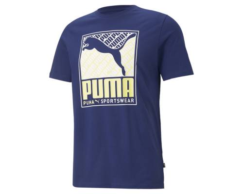 T-shirt Puma Cat Box Bleu