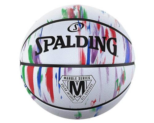 Ballon Spalding Marble Rainbow Blanc / Multicolor