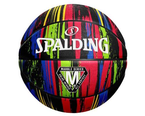 Ballon Spalding Marble Rainbow Noir / Multicolor