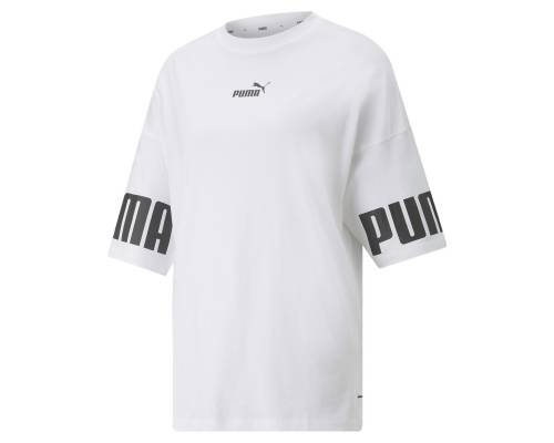 T-shirt Puma Power Colorblock Blanc Femme