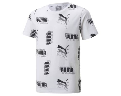 T-shirt Puma Power Aop Blanc Enfant