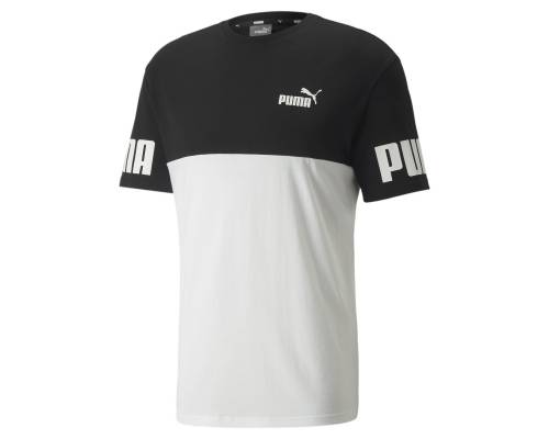 T-shirt Puma Power Colorblock Noir / Blanc