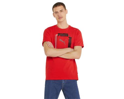 T-shirt Puma Box Rouge