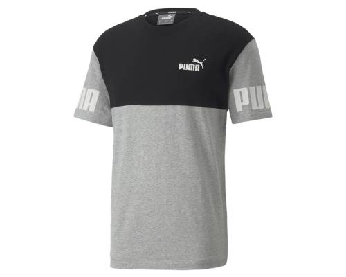 T-shirt Puma Power Colorblock Gris / Noir