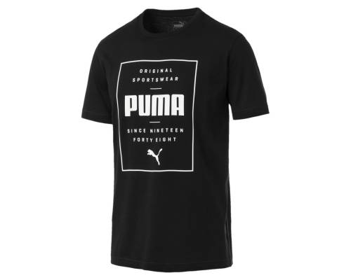 T-shirt Puma Box Logo Noir