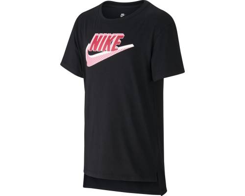 T-shirt Nike Logo Fille Noir Junior