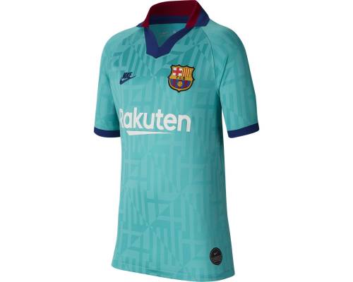 Maillot Nike Barcelone Third 2019-20 Bleu Vert Enfant