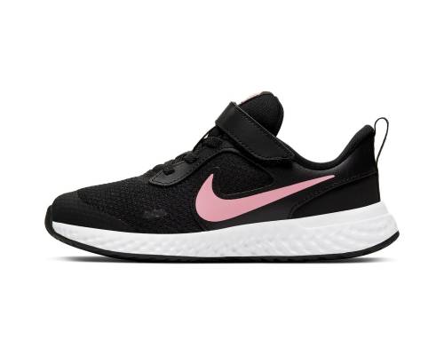Nike Revolution 5 V Noir / Blanc / Rose Fille