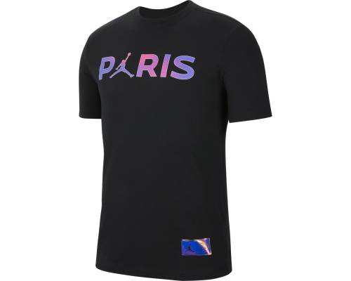 T-shirt Nike Jordan Psg Wordmark Noir