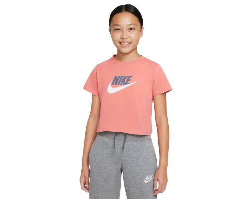 T-shirt Nike Sportswear Crop Futura Rose Fille