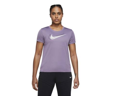T-shirt Nike Dri-fit Swoosh Run Violet Femme