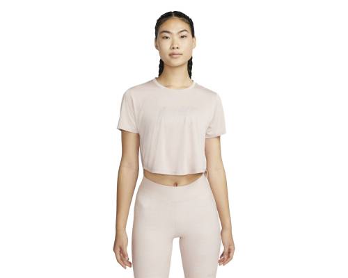 T-shirt Nike Dri-fit One Crop Rose Femme