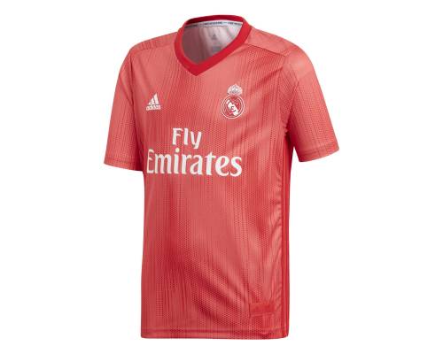 Maillot Adidas Real Madrid Third 2018-19 Rouge / Corail Junior