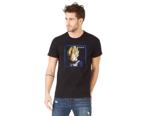 T-shirt Capslab Dragon Ball Z Vegeta Noir