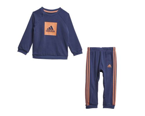 Survêtement Adidas 3-stripes Logo Bleu / Orange Bebe