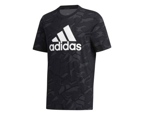 T-shirt Adidas Essentials Allover Print Noir