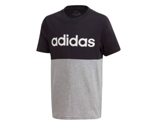 T-shirt Adidas Linear Colorblock Noir / Gris Enfant