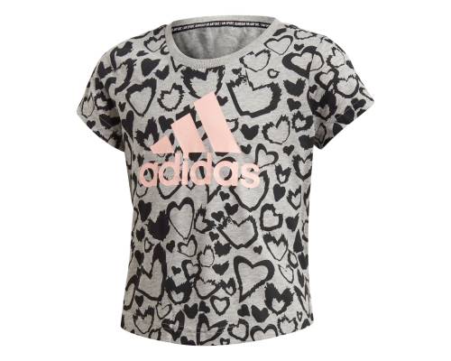 T-shirt Adidas Graphic Gris / Noir Fille