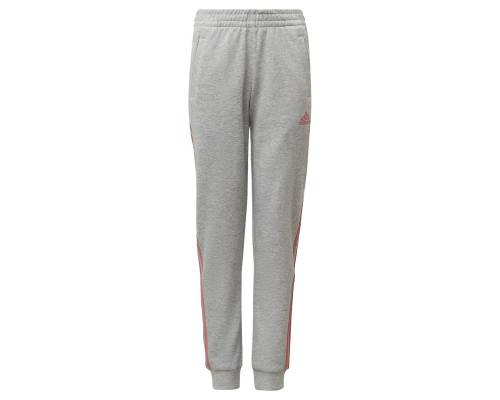 Pantalon Adidas 3-stripes Tapered Gris / Rose Fille