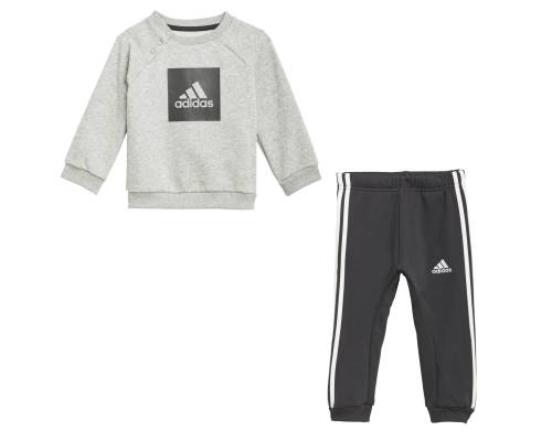 Survêtement Adidas 3-stripes Fleece Gris / Noir Bebe