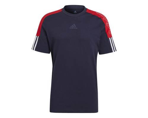 T-shirt Adidas Essentials Logo Bleu / Rouge