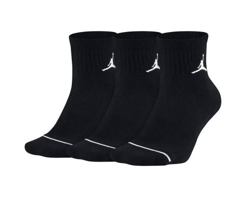 Chaussettes Nike Jordan Jumpman High-intensity Quarter Sock 3 Paires Noir