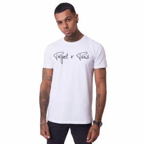 T-shirt Project X Paris Basic Broderie Logo Blanc