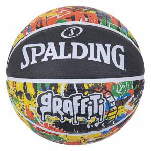 Ballon Spalding Rainbow Graffiti Noir / Multicolor