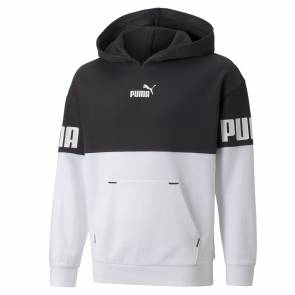 Sweat Puma Power Colorblock Noir / Blanc Fille