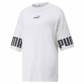 T-shirt Puma Power Colorblock Blanc Femme