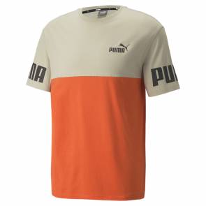 T-shirt Puma Power Colorblock Beige / Orange