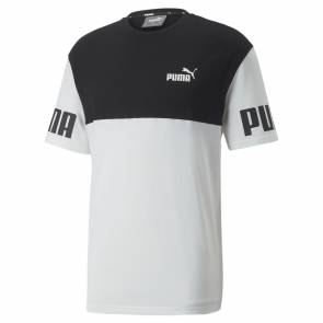 T-shirt Puma Power Colorblock Blanc / Noir