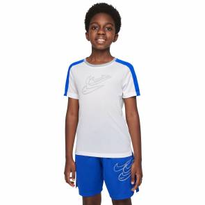 T-shirt Nike Nike Dri-fit Blanc / Bleu Enfant