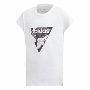T-shirt Adidas Essentials Aop Blanc / Noir Junior