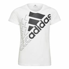 T-shirt Adidas Essentials Logo Blanc Fille