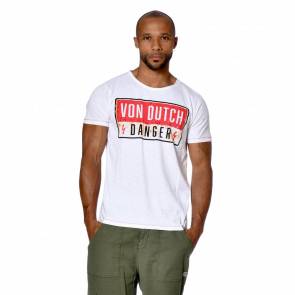 T-shirt Von Dutch Danger Blanc